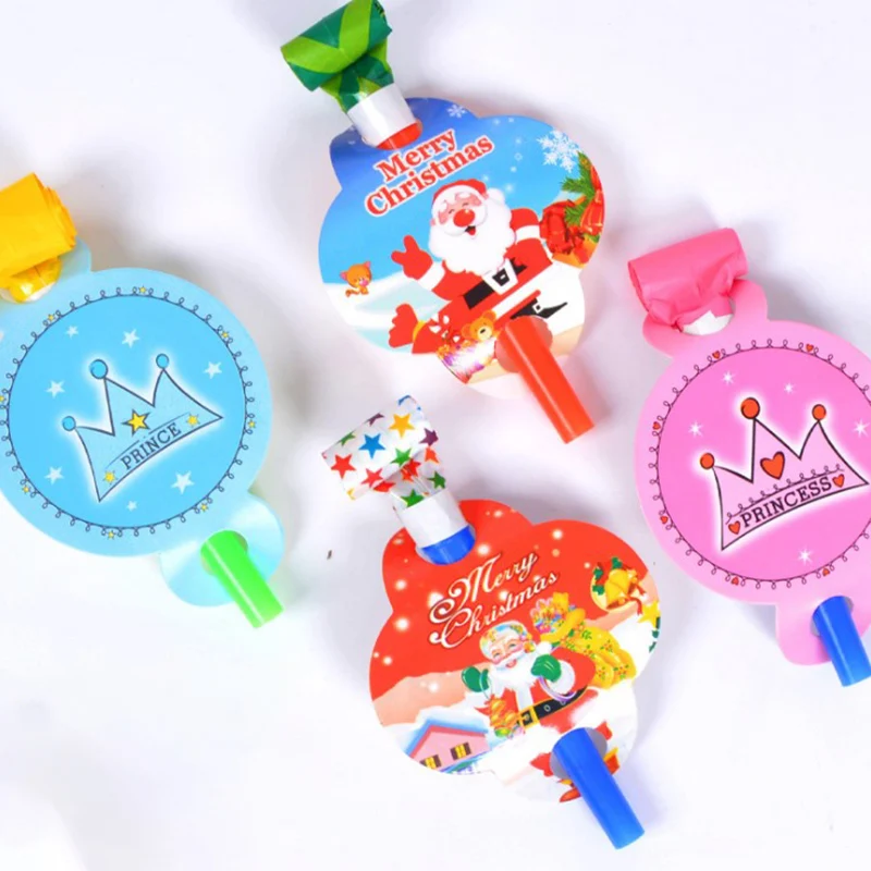 

6pcs Multicolor Party Blowouts Whistles Kids Birthday Party Favors Decoration