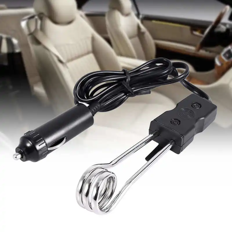 

12V/24V Car Drink Heater Mini Portable Electric Car Boiled Water Immersion Heater Traveling Camping Picnic Tea Coffee