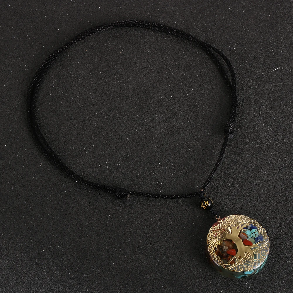 Древо жизни 7 чакр ожерелье осколки гравий генератор энергии оргонит духовное