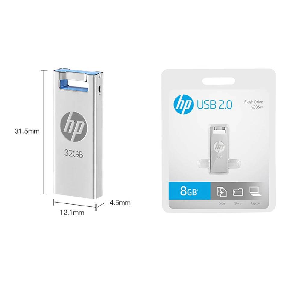 Hp мини металлический флеш диск USB 2 0 64 ГБ 32 16 Флешка портативная карта памяти флэш