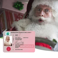 santa claus flight license creative santa claus flight license christmas eve driving licence christmas gifts for children kids