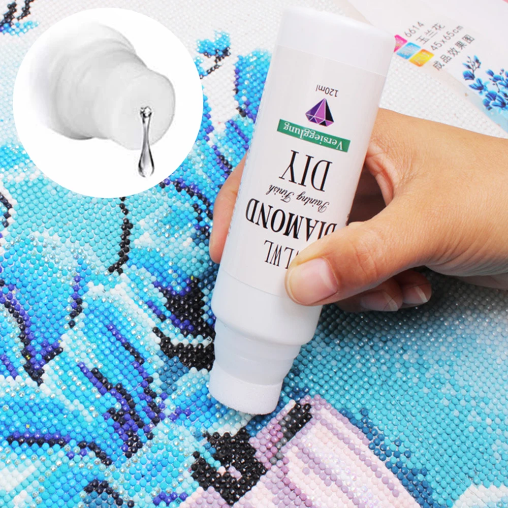 

120ML DIY Diamond Painting Conserver Permanent Hold & Shine Effect Sealer For 5D Diamond Painting Brightener Glue Accessories
