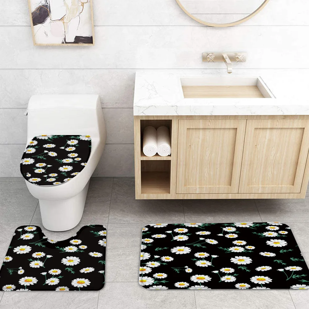 Весенняя белая Маргаритка цветы прочный водонепроницаемый набор занавесок для