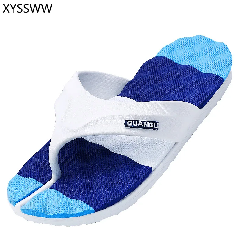 Мужские сандалии в полоску пляжные шлепанцы плоская подошва повседневная обувь