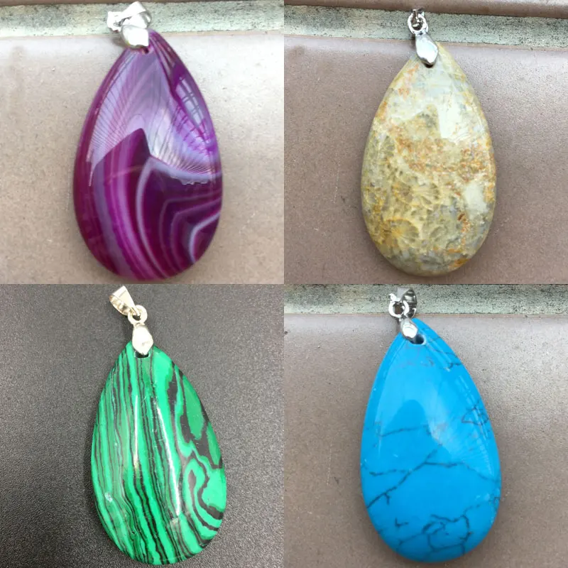 Хризантема камень сердолик говлит Малахит капли воды для женщин и мужчин бусина