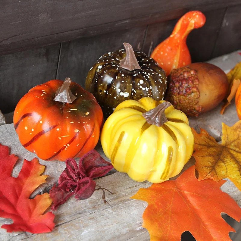 Искусственная тыква сосна конус желудь кленовый лист для осеннего урожая