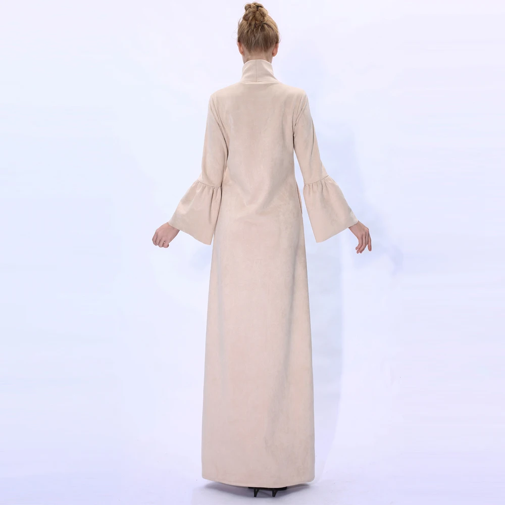 Бархатный Дубай Abaya мусульманский хиджаб платье Турция ислам одежда платья для