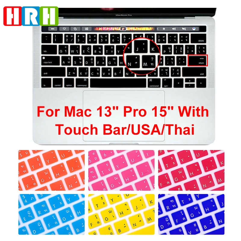 Пыленепроницаемые силиконовые чехлы для клавиатуры HRH на тайском/английском