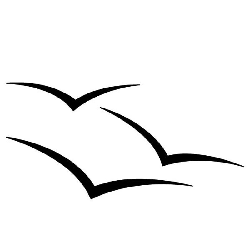 

16,7 см * 8,2 см с узором в виде чайки, автомобильные наклейки, украшение для багажника, Виниловая наклейка