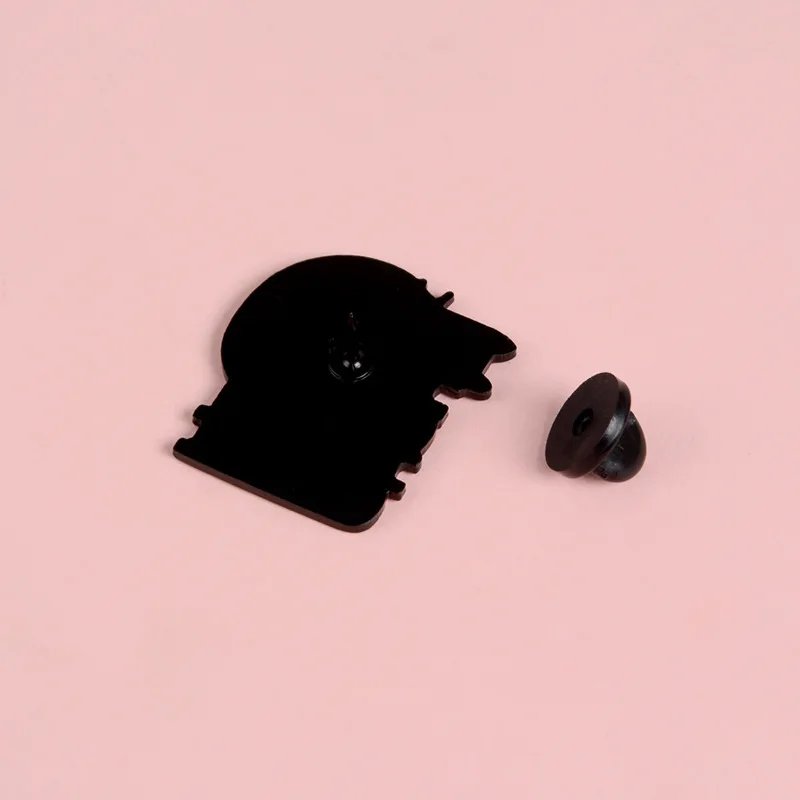 Эмалированная брошь в форме кошки Reding из джинсовой ткани с надписью I Love Book