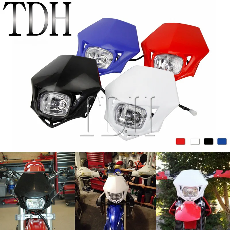 4 вида цветов мотоциклетные фары обтекатель для Yamaha Сузуки Кавасаки 125 150 250 350 450 530