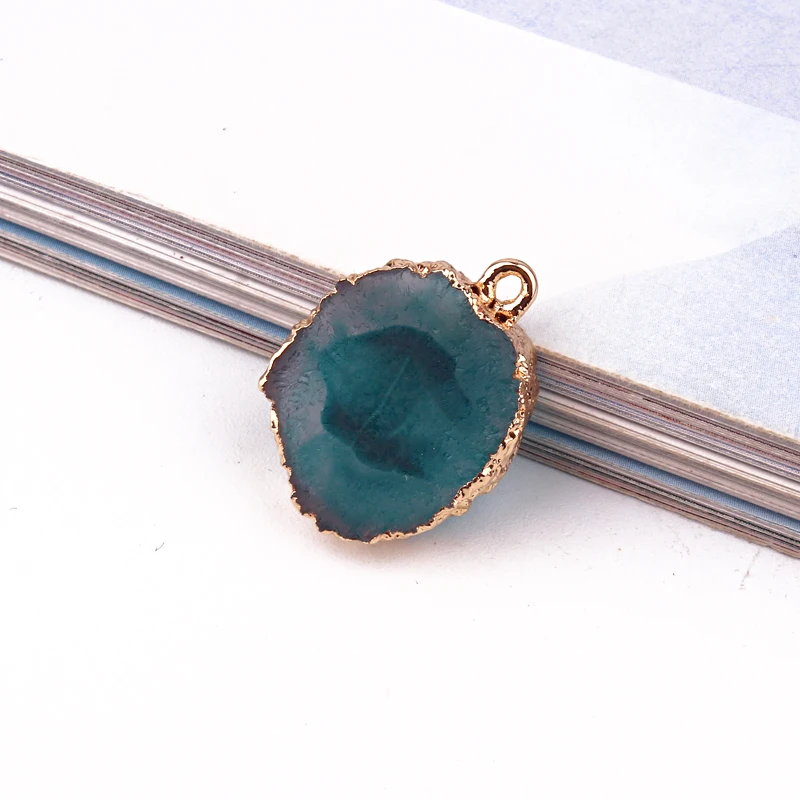 green lvse 2 шт., круглые золотые серьги, амулеты из смолы, сделай сам, подвеска, фурнитура, искусственный Агат, Ретро стиль, Bedels, ювелирные изделия ручной работы, аксессуары F736 - Окраска металла: green lvse