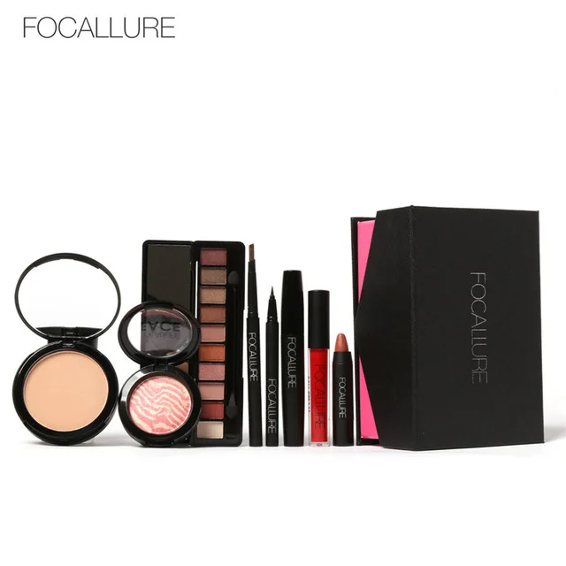 8 pcs set-1 Распродажа! FOCALLURE макияж костюм ежедневный макияж 8 шт. набор 2 цвета бронзатор Радуга основные высокой зажигалки порошок - Цвет: 8 pcs set-1
