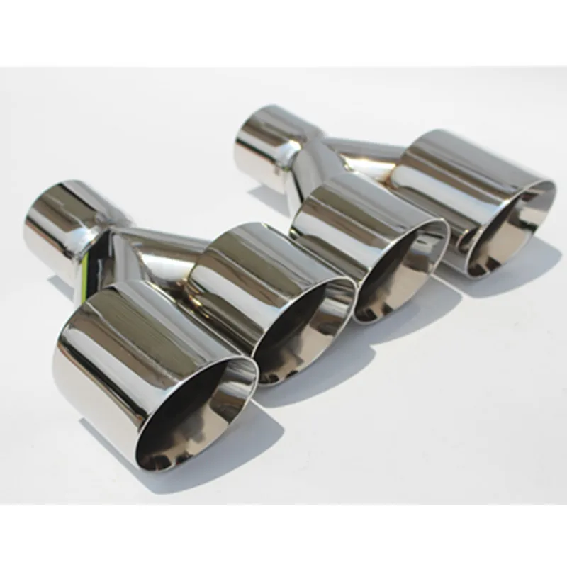 1 пара универсальный глушитель выхлопных газов из нержавеющей стали 63