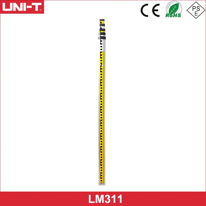 UNI-T LM311 Level Tower Ruler Tthickened 5 Meters Aluminum Alloy High-precision Measurement Telescopic Scale Ruler By Ruler