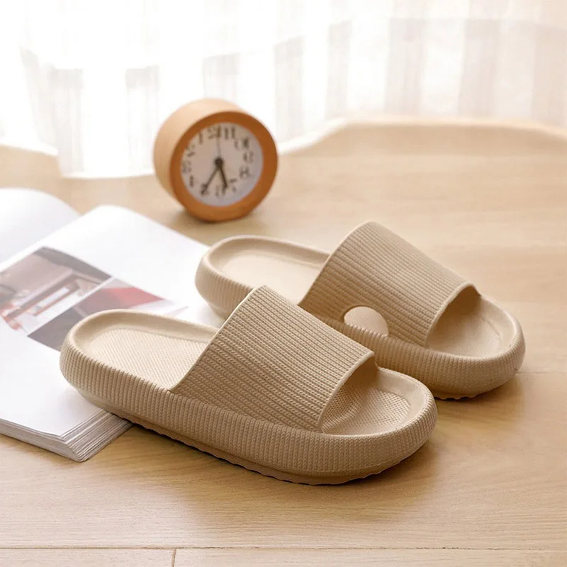 

Women Slippers Men's Home Shoes Summer New Indoor Soft Bottom Mute Couple's Sandals Simple Mens House Slippers