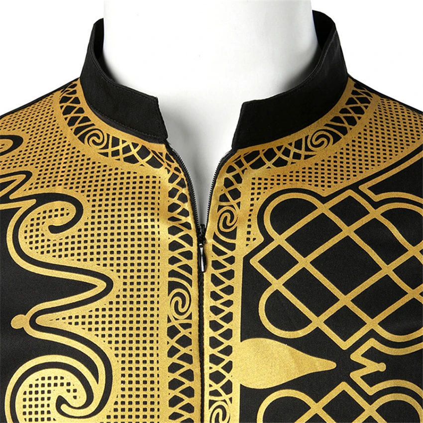 

Long Sleeve Clothes for Men Shirt African Fashion Dresses Print Rich Bazin Dashiki 2020 New Slim Fit Mens Top Clothing S-2XL