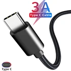 Кабель usb type-C 3A для быстрой зарядки usb C кабель для передачи данных USB-C зарядное устройство для samsung S10 S9 S8 xiaomi mi 8 красный mi Note 7 кабель type-C