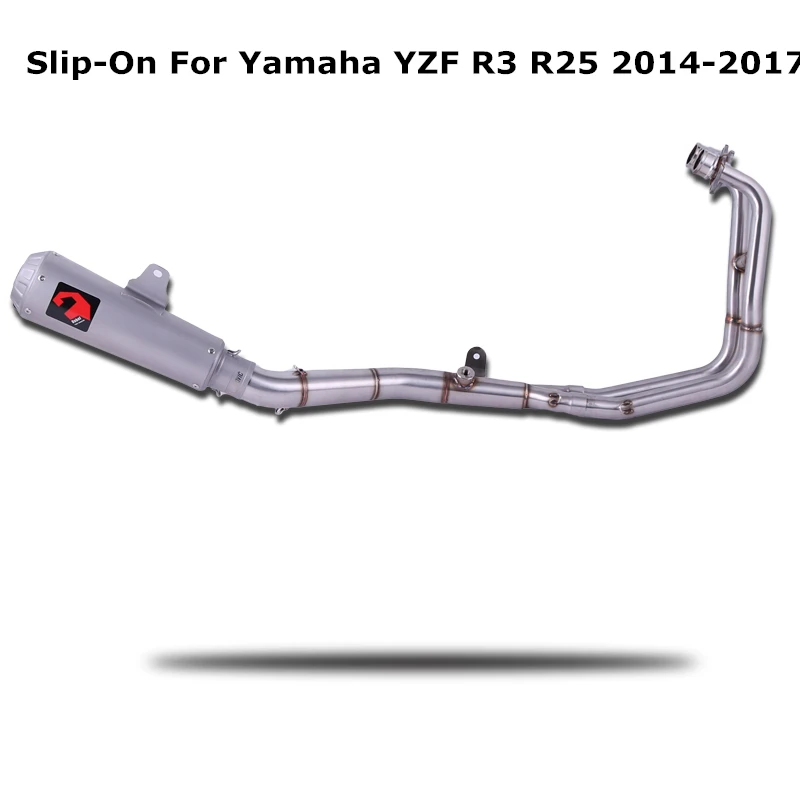 Мотоциклетная полная система выхлопа без шнуровки для Yamaha MT03 MT-03 YZF R3 R25 YZF-R3 YZF-R25 до добавить мощность 12