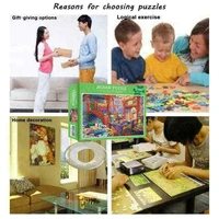 7050cm 1000pcs jigsaw puzzle wooden paper puzzles for children bedroom stickers shop decoration educational quilt toys l7s9