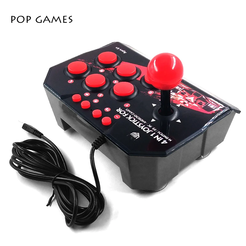 4 в 1 USB проводной игровой контроллер аркадные боевые Джойстики для PS3 Nintendo Switch PC