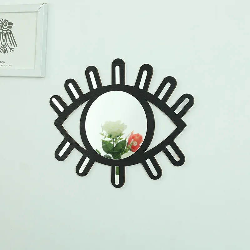 Настенное зеркало Eyes в скандинавском стиле деревянное настенное украшение форме