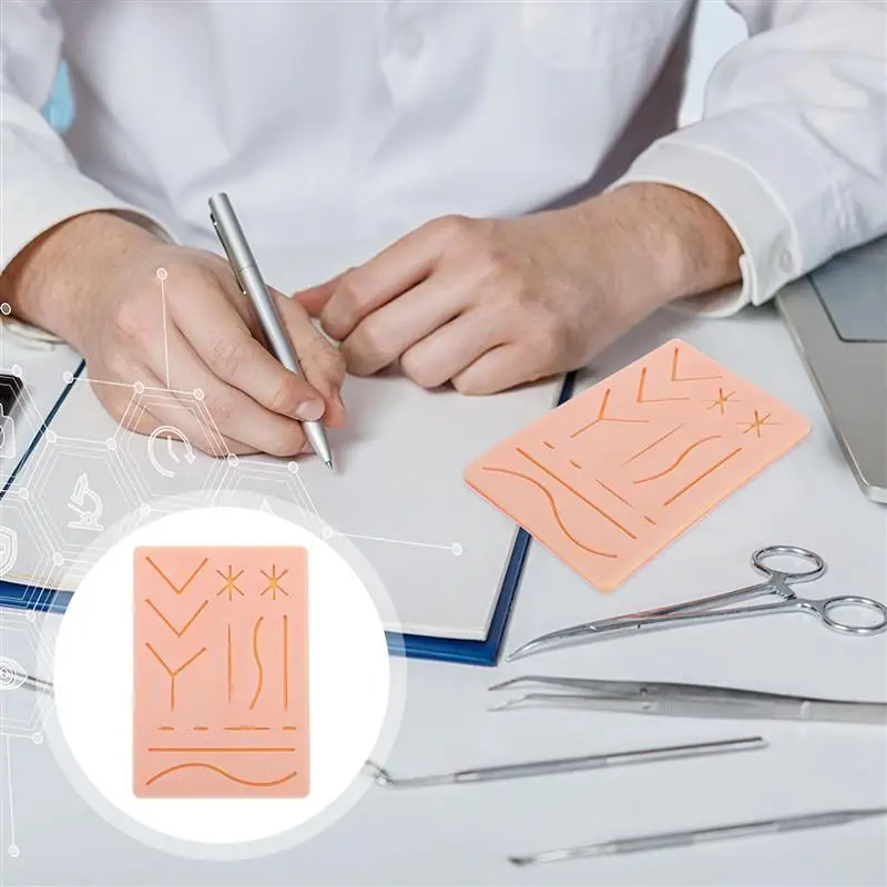 

1pc Silicone Simulation Medical Suture Practice Pad Suture Pad for Teaching Students