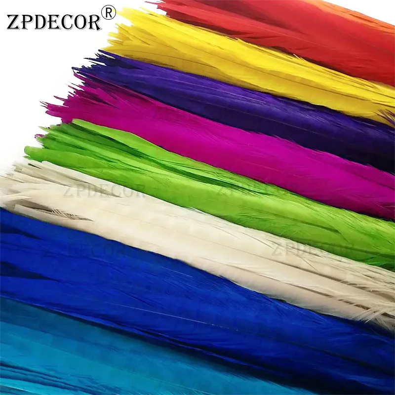 

ZPDECOR 45-50 см окрашенные мужские перья фазана для рукоделия своими руками Свадебные украшения Plumes