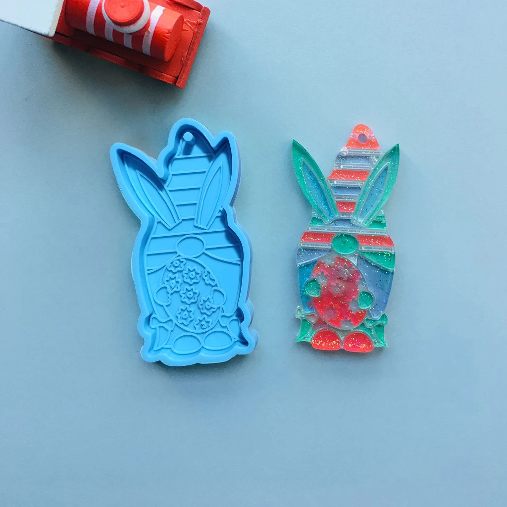 

Epoxy Resin Mold Dwarf Rabbit Keychain Pendant Silicone Mould DIY Crafts Jewelry Casting Tools