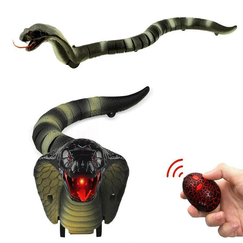 

Simulation Animal Cobra Infrared Remote Control Toy Model Line Realistic Animal Children Novelty Festival Mischievous Toy Snake