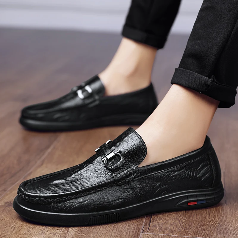 

Fashionable Penny Loafers Men Shoes Luxury Designer Slip on Flats Casual Shoes Autumn Leather Man Moccasin Mens Driving Shoes