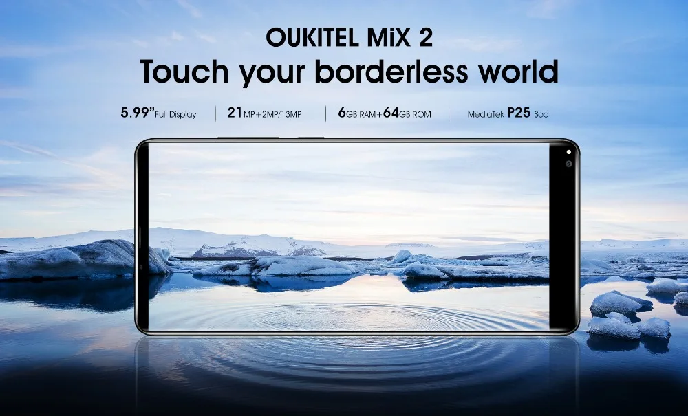 Оригинальная стеклянная пленка Oukitel MIX 2 5,9" FHD 18:9 смартфон Helio P25 Octa Core 6GB+ 64GB 21MP 4080mAh 4G LTE мобильный телефон