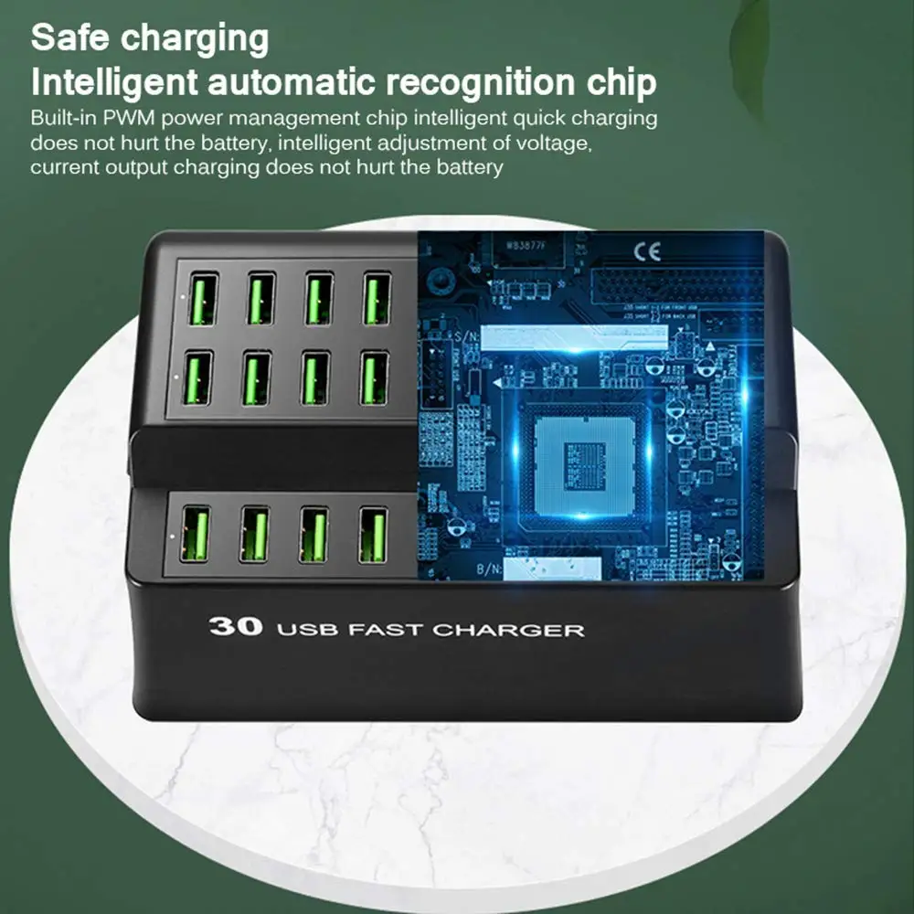 AIXXCO Smart 180 Вт 36A USB зарядное устройство с 30 usb портами питания для iphone samsung мобильный