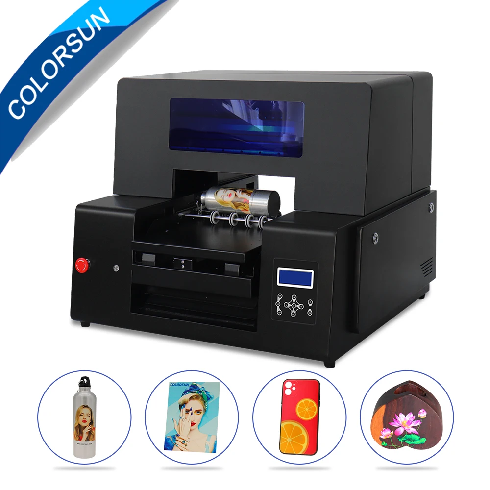 Colorsun УФ принтер цилиндрическая бутылка автоматический A3 + планшетный
