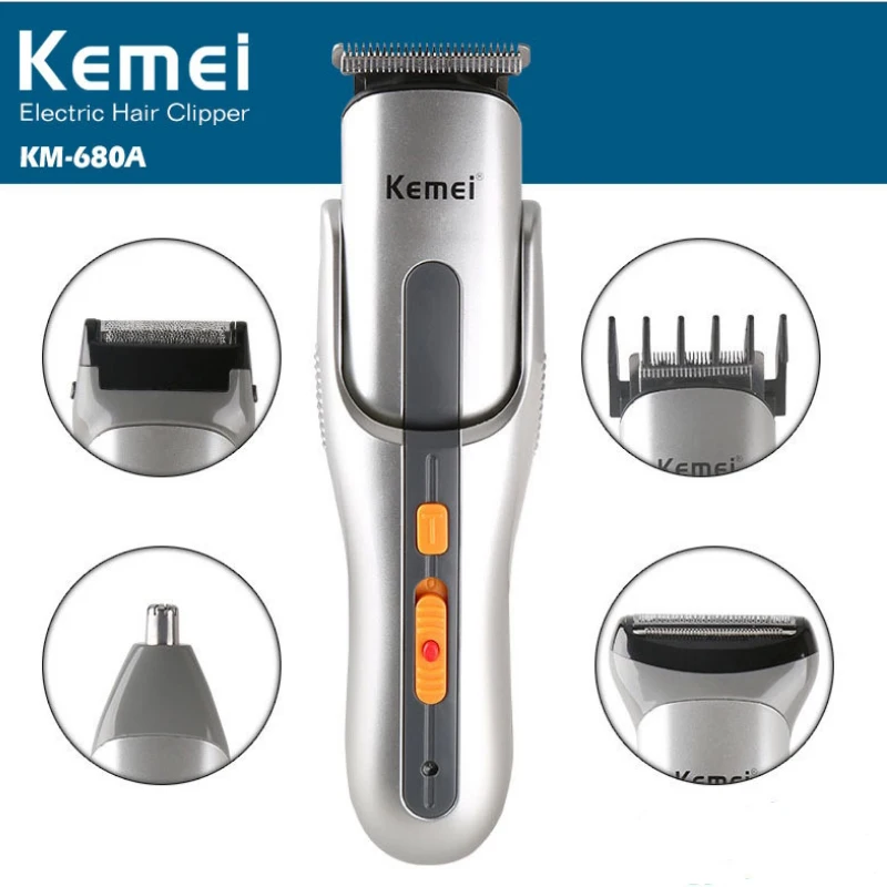 

KEMEI 5 in 1 Electric Hair Trimmer Hair Clipper Professional Electric Shaver Razor Nose Hair Beard Trimmer Hair Removal KM-680A