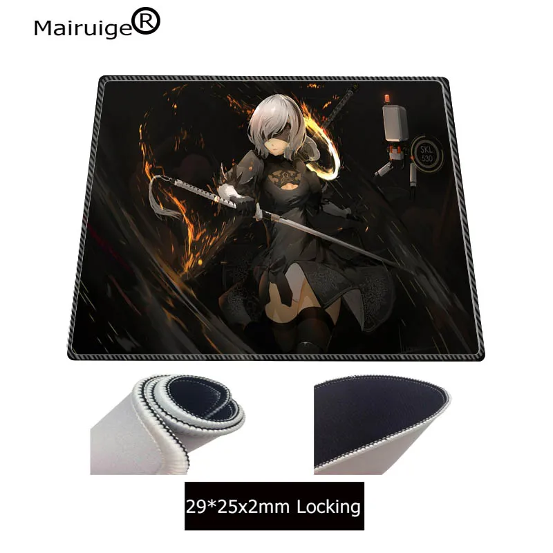 250X290X2MM Mairuige 90*40 см Коврик для мыши NieR Automata аниме Сексуальный игровой XL Большой Grande коврик для мыши геймер Настольный декоративный коврик для клавиатуры - Цвет: 250X290X2MM