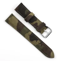 onthelevel camouflage watch strap suede leather watch band 18 20 22mm replacement watchband for military sports watch e