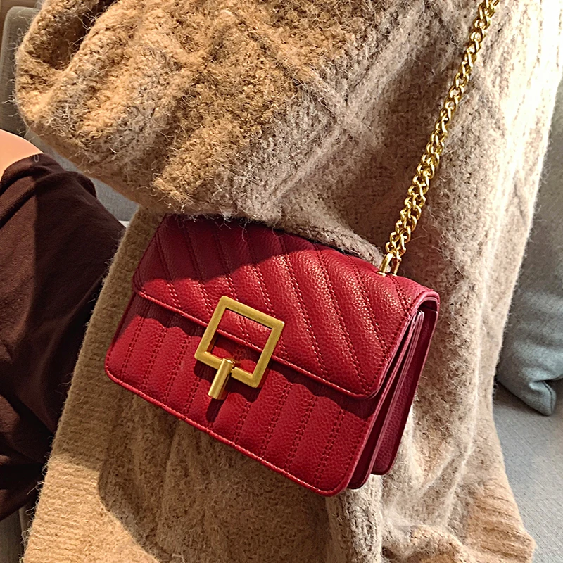 Элегантная женская квадратная сумка через плечо 2019 Новая высококачественная