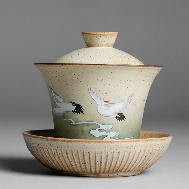 Эмаль Gaiwan разрисованная вручную керамика пиалы для чая чайный набор кунг-фу фарфор Чайный набор из чайная чашка в китайском стиле Чай Услуги - Цвет: B
