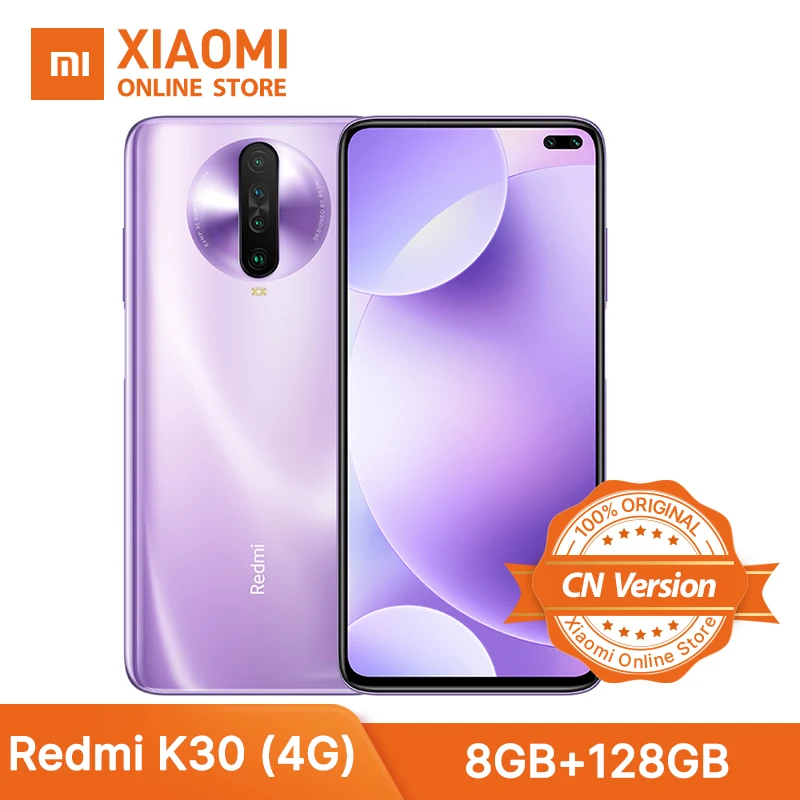 Оригинальный мобильный телефон Xiaomi Redmi K30 8 ГБ 128 4G Восьмиядерный процессор Snapdragon