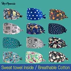 Новая Модная хлопковая шляпа с принтом животных из мультфильмов, дышащие шапки-скраб для салона красоты, для работы, лаборатория, скраб для питомцев, оптовая продажа