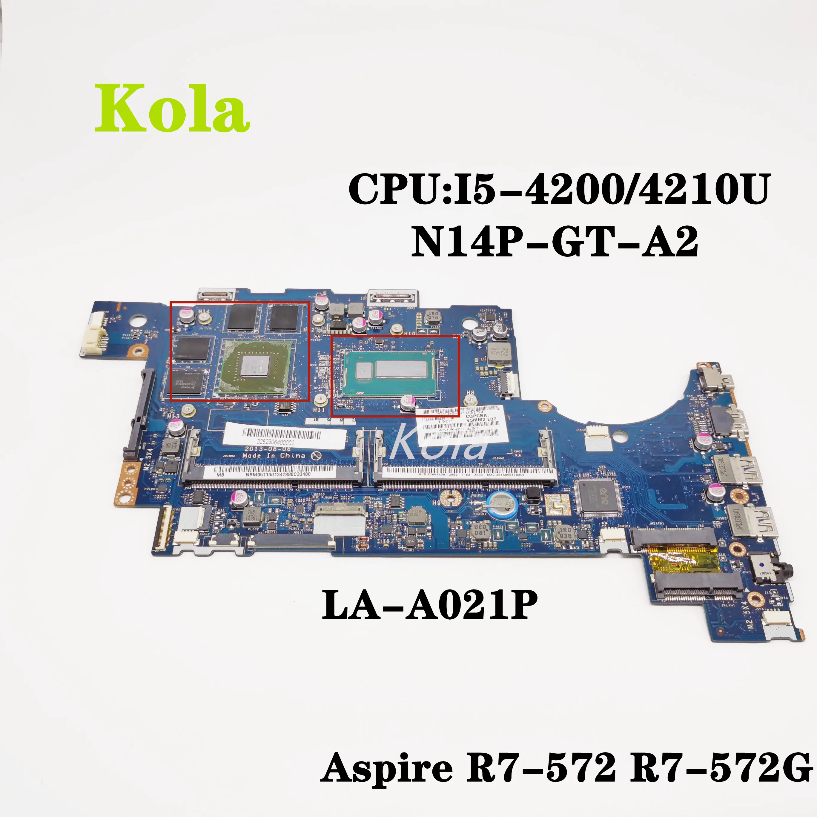 NBMMQ11001 для Acer Aspire R7-572 R7-572G материнской платы W/i5-4200/4210U LA-A021P N14P-GT-A2 оригинальная