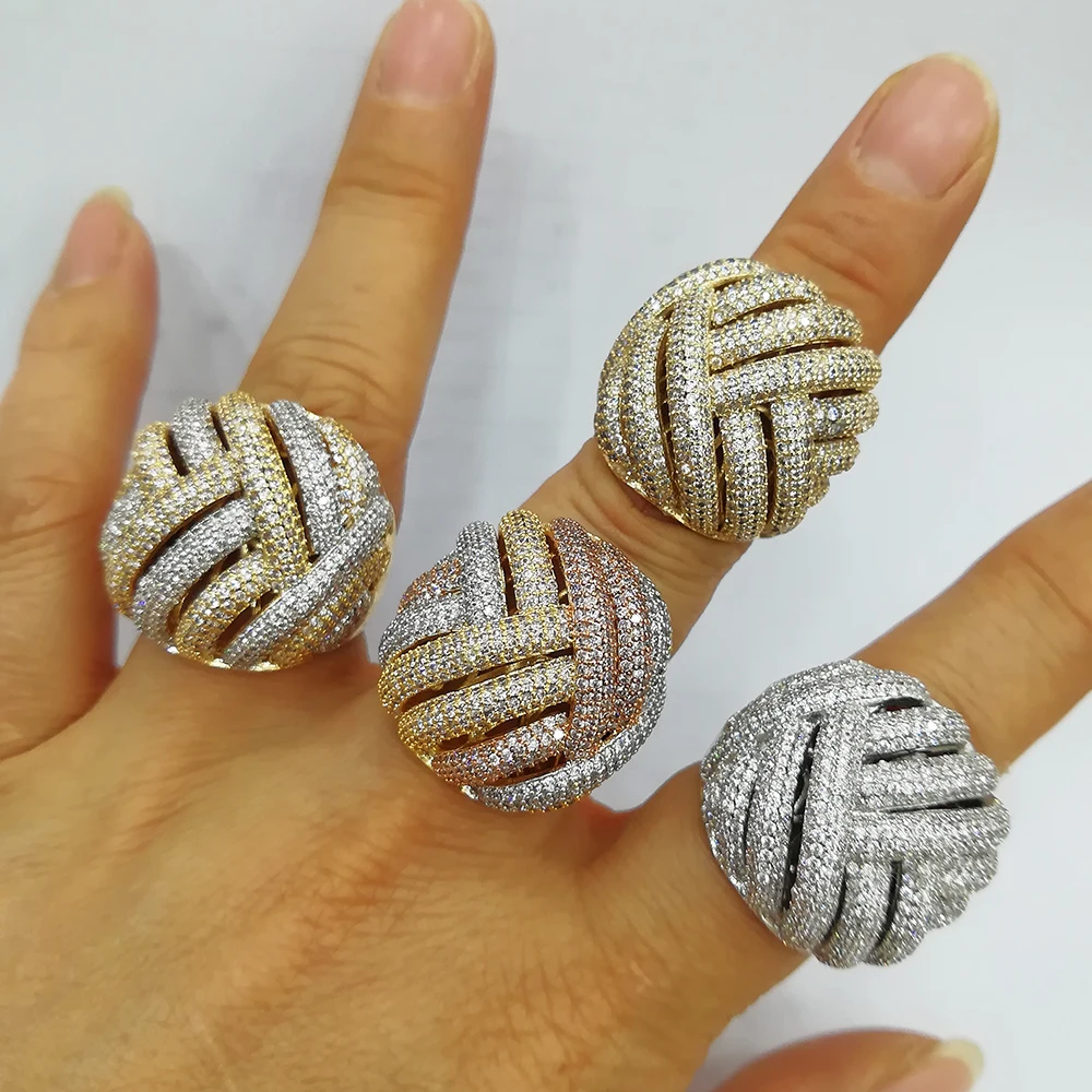 

missvikki Luxury Trendy Sparkly Staggered lines Rings for Noble women Bridal Wedding Party Show Gift Jewelry High Quality New