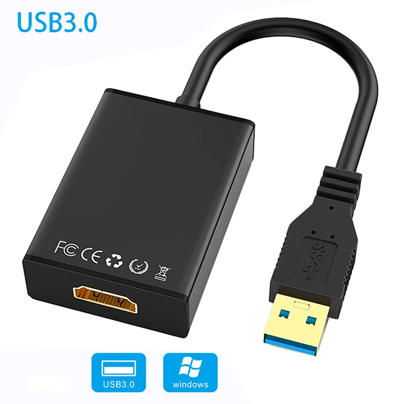 Адаптер-конвертер HD 1080P USB 3 0 в HDMI-совместимый кабель-адаптер внешний видеоадаптер