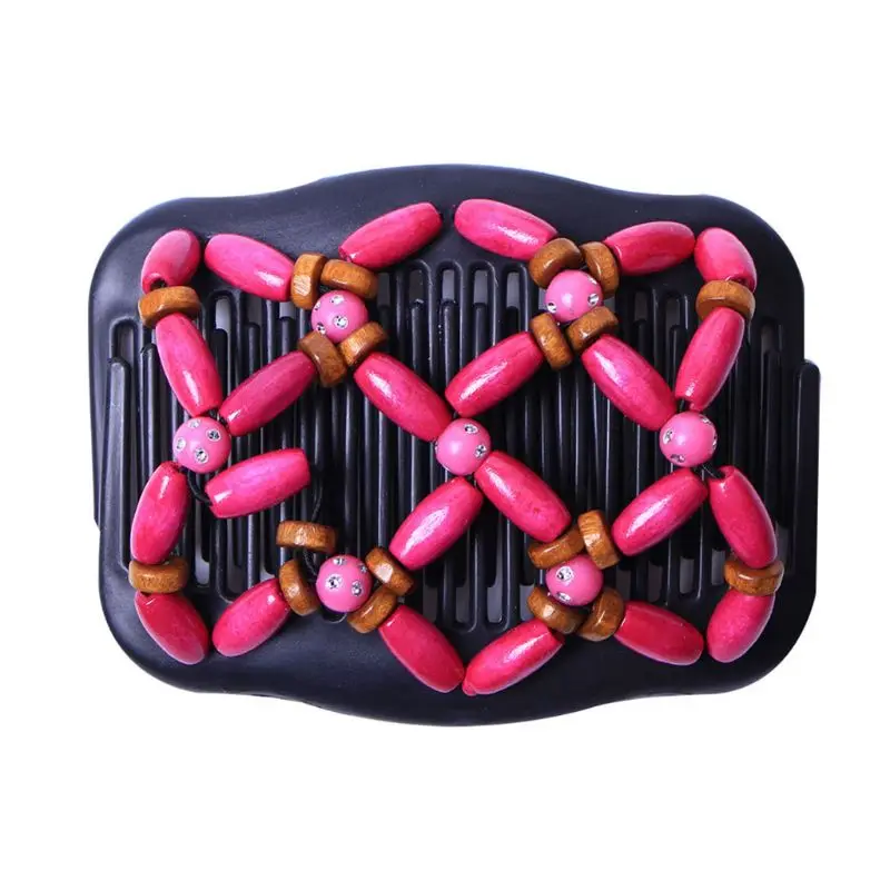 Волшебная расческа вышитая бисером Цветочная легкая в уходе пучок