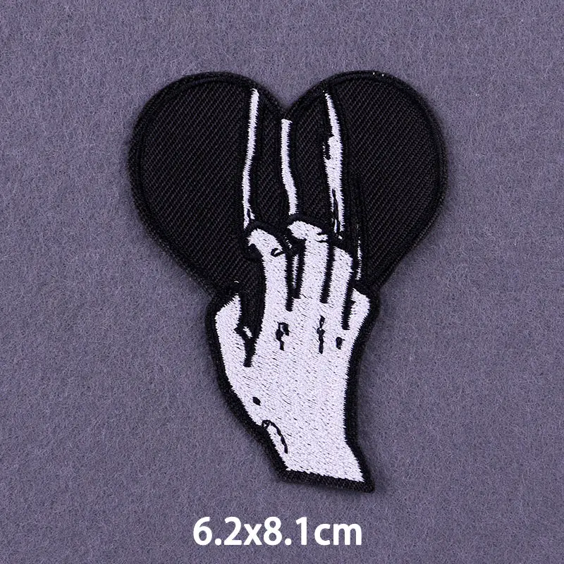 Феминистские панковские ужасные нашивки со скелетом на ткани нашивка с вышивкой