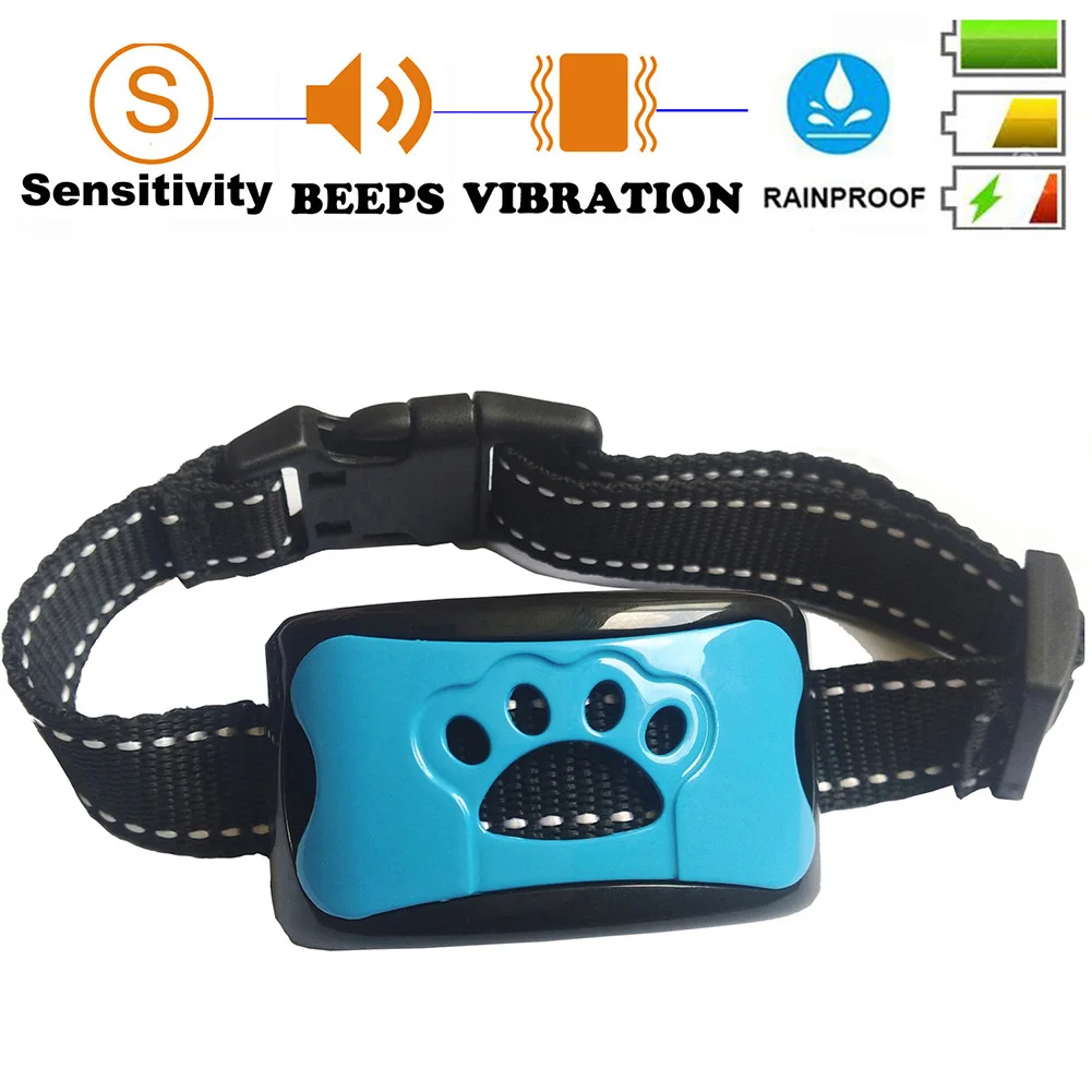 

Rechargeable Dog Anti Barking Vibration Collar Waterproof USB Ultrasonic Stop Barking Tool Pet Training Accessories