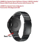 26 мм22 ммНержавеющаясталь ремешок для смарт-часов Garmin Fenix 3 Смарт-часы Quick Release металлический браслет ремешок для наручных gps-часов Garmin Fenix 5x