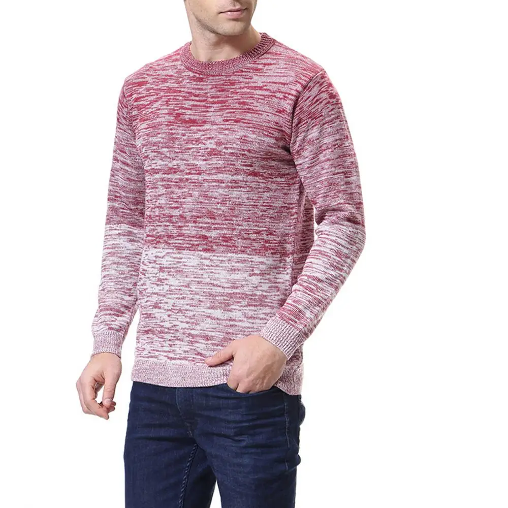 Толстые свитера мужские Облегающие джемперы вязаный теплый зимний повседневный