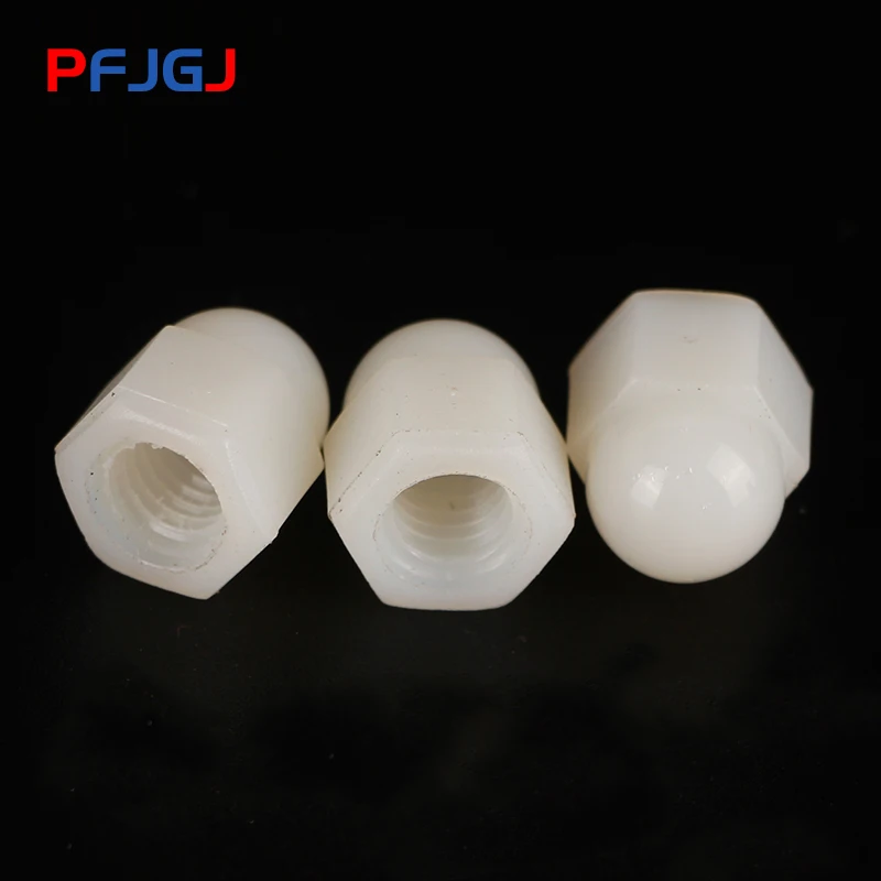 Peng Fa DIN1587 RoHS M3 M4 M5 Черно-Белая нейлоновая гайка пластиковые колпачки декоративные